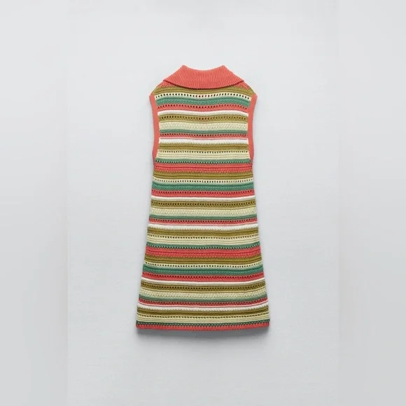 Zara Striped Knit Dress M - Picture 7 of 10